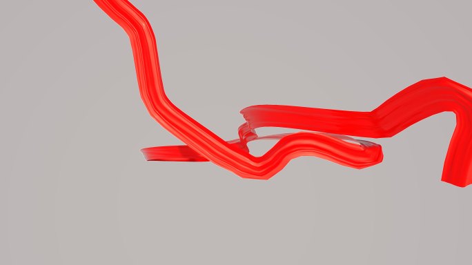 漂亮红丝带飘逸3D源文件