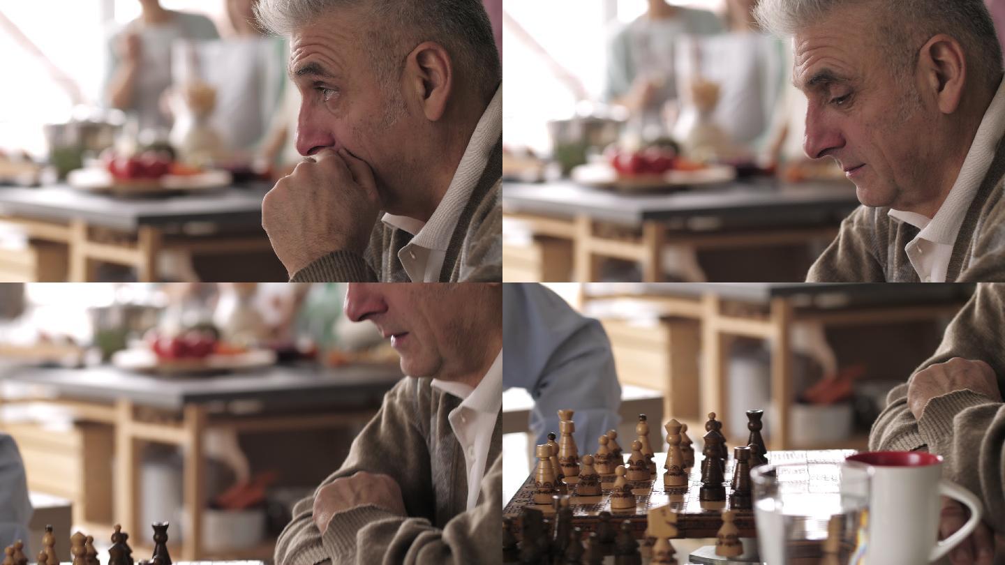 国际象棋棋手考虑下一步