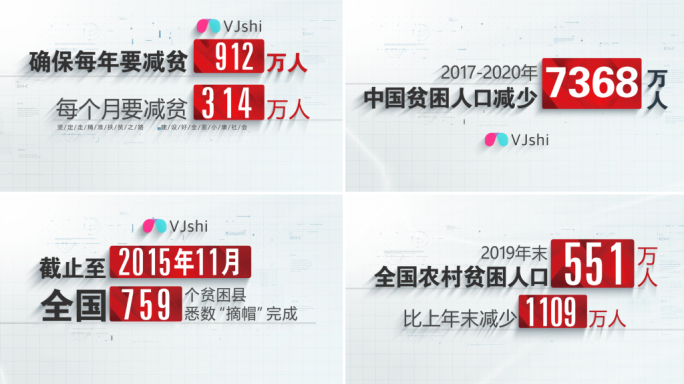 干净简洁企业数据科技文字信息AE模板