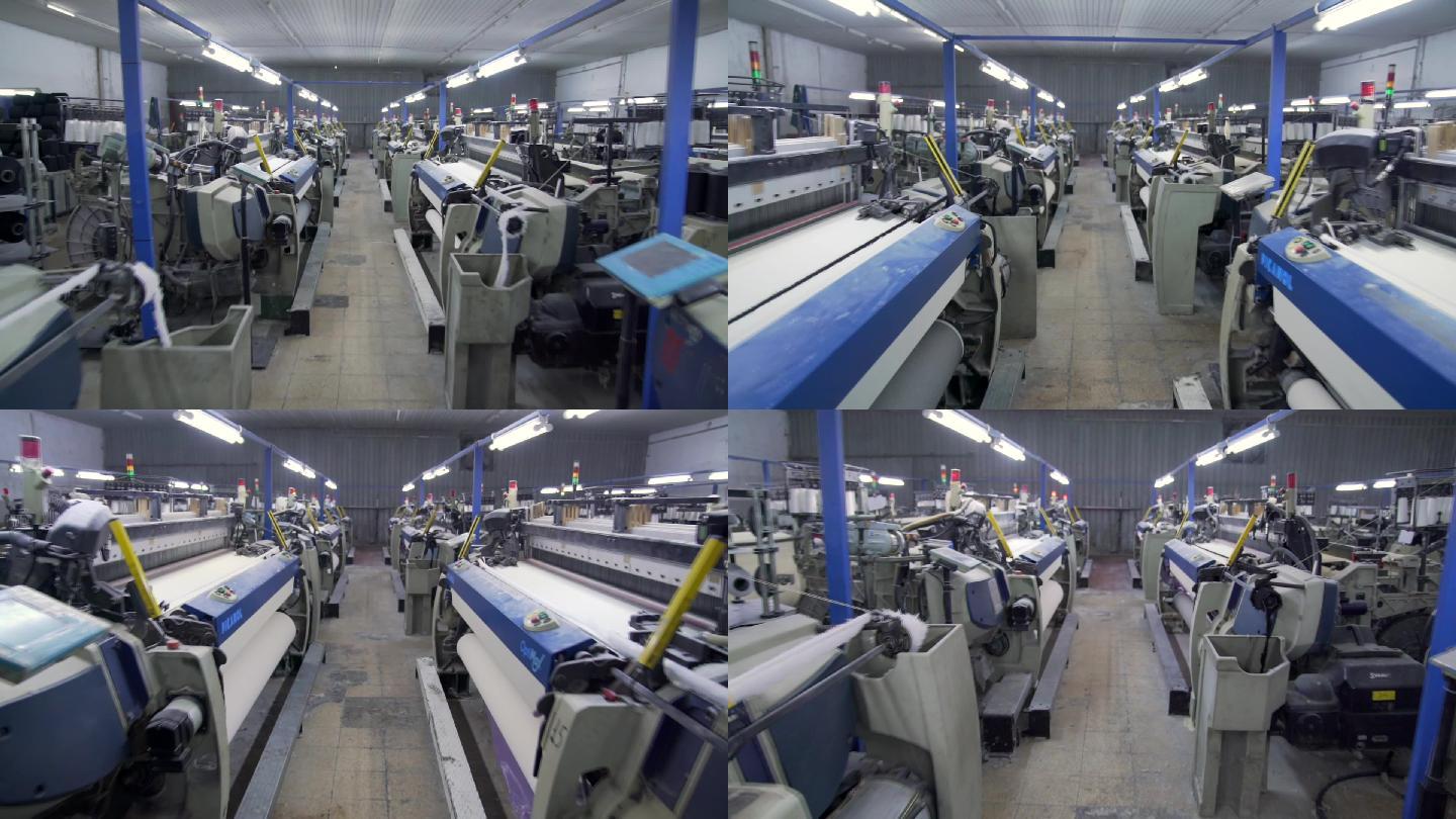 纺织厂内部配备自动化机械。