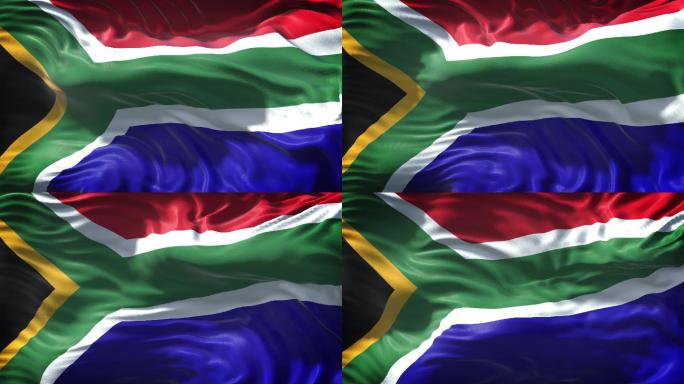 南非国旗缓慢飘扬旗帜国旗党政国徽