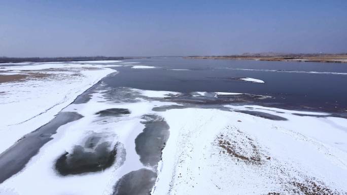 冬季河套平原冰雪黄河-14