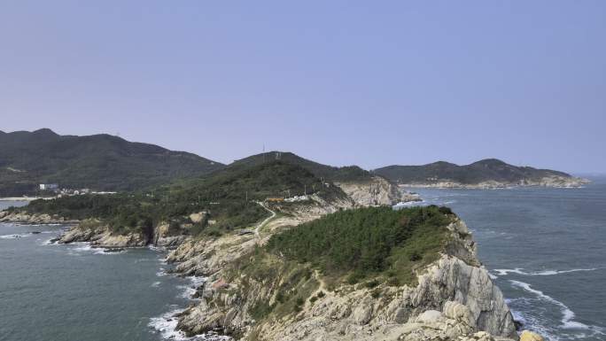 (4K HDR)威海航拍海浪礁石多场景