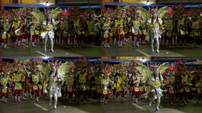 狂欢节舞蹈仪式国外外国过节街头街景风土民