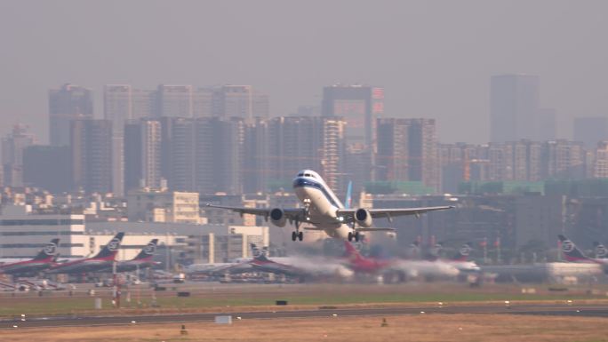 【正版4K素材】深圳宝安飞机场视频C3