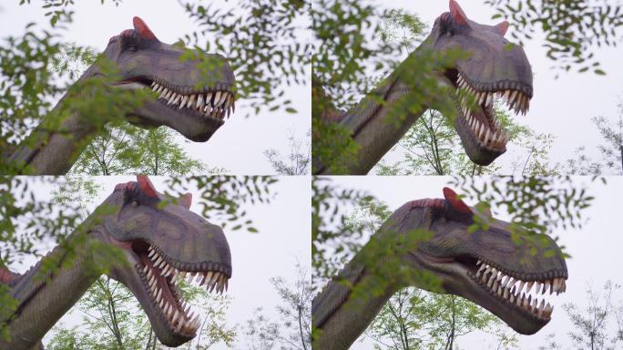 恐龙主题公园里的恐龙模型