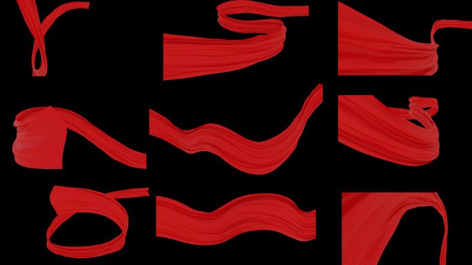 【原创】9款4K带通道红绸缎绸子7-4