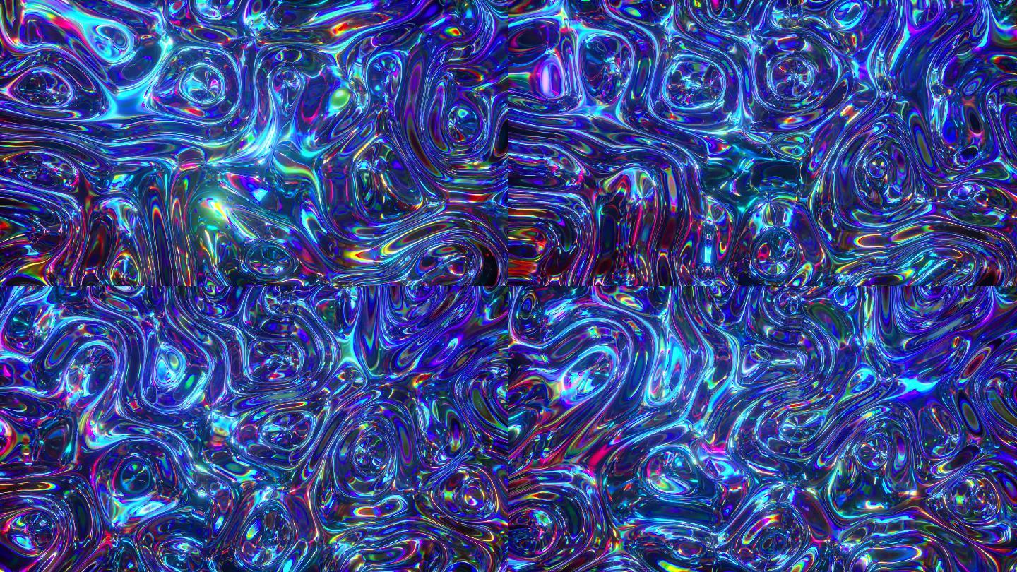彩色抽象动画背景液体流体炫彩流光VJ视觉