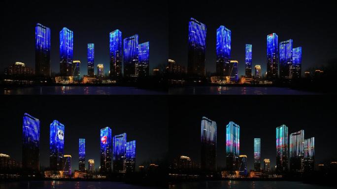 北京夜晚4K拍摄都市风光灯光秀