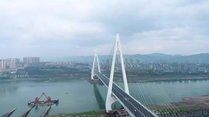 航拍白居寺长江大桥2022.2.9