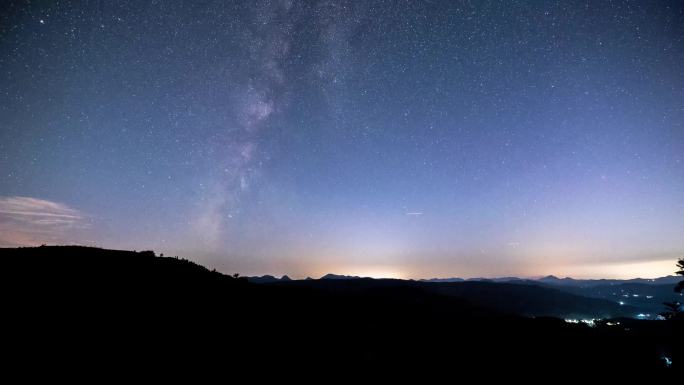 4K实拍银河星空夏季延时视频