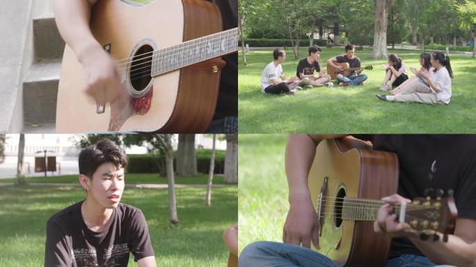 高校校园生活大学生弹吉他音乐分享交流F