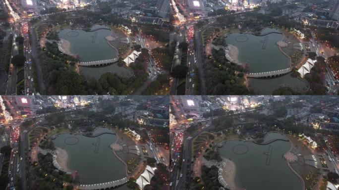 台州椒江市民广场4k航拍DJI_0760
