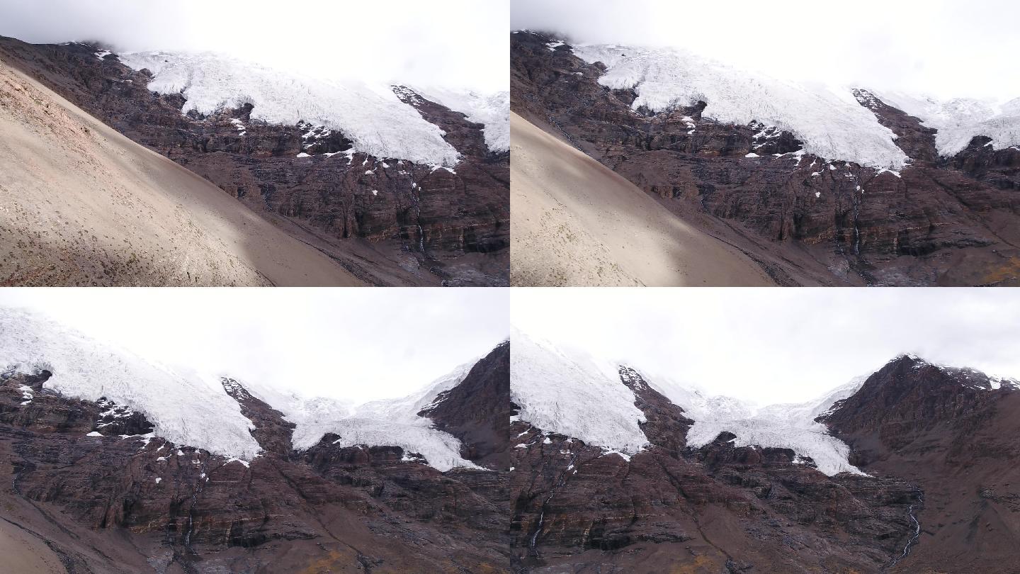 西藏卡若拉冰川高清航拍素材