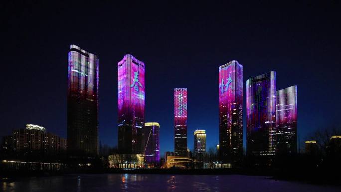 北京夜晚4K拍摄都市风光灯光秀
