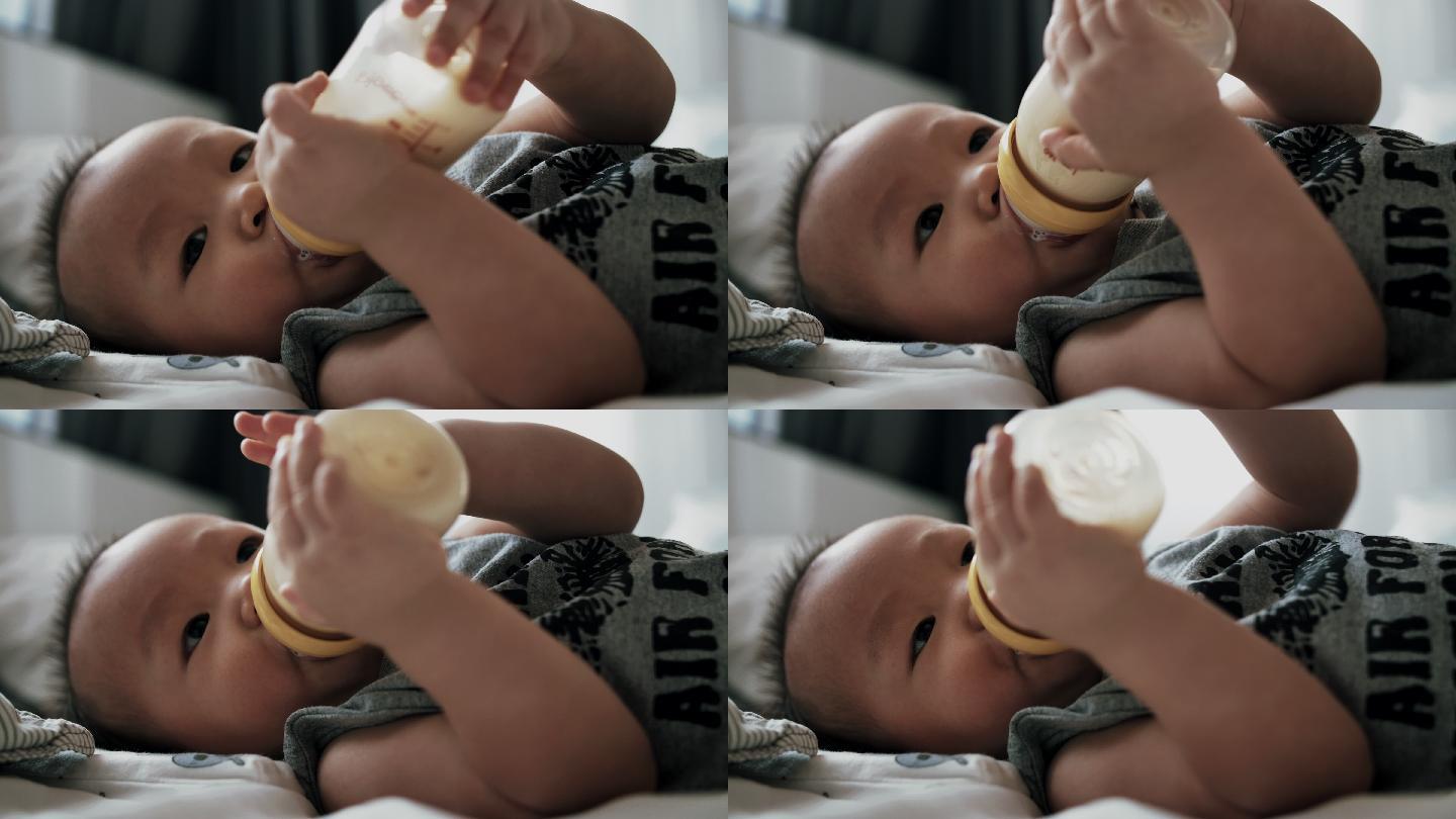 喝奶的婴儿TVC宝宝天使笑容温馨幸福婴儿
