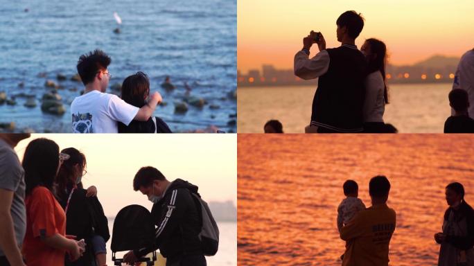 情人节浪漫海边情侣实拍镜头合集