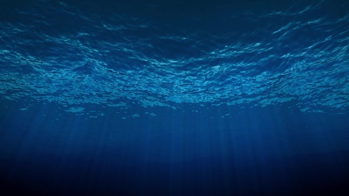 海底水下波 光有光线