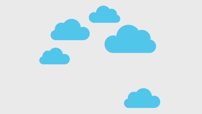 Gps定位与地图动画插图宣传蓝色云朵
