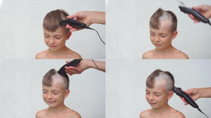 七岁的孩子剪头发