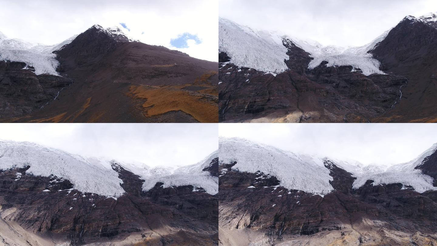西藏卡若拉冰川高清航拍素材