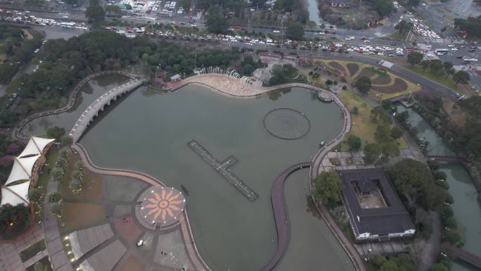 台州椒江市民广场4k航拍DJI_0729