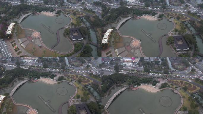 台州椒江市民广场4k航拍DJI_0729