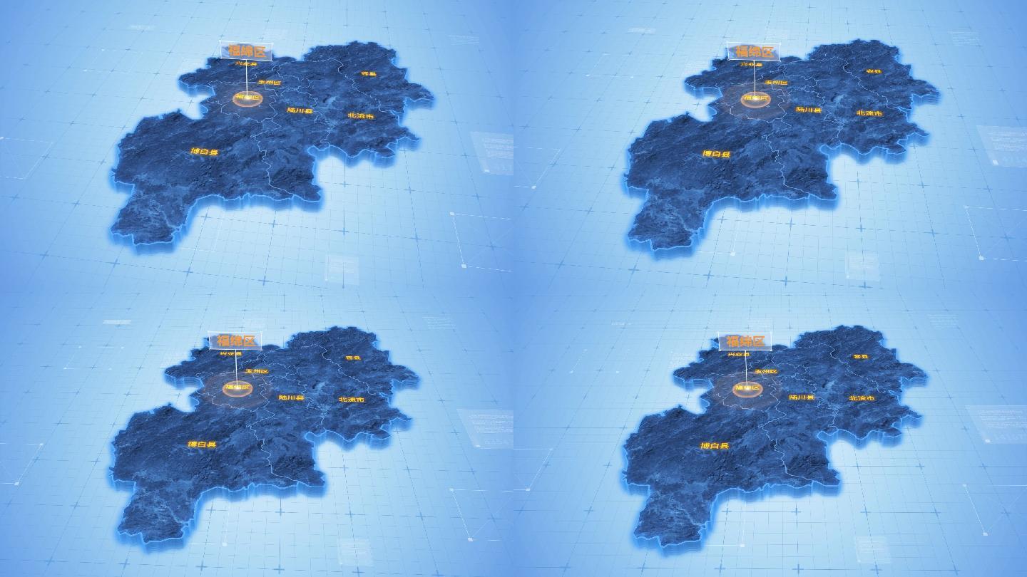 玉林福绵区三维科技地图