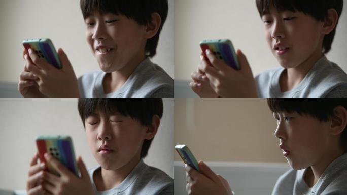小孩沉迷玩手机
