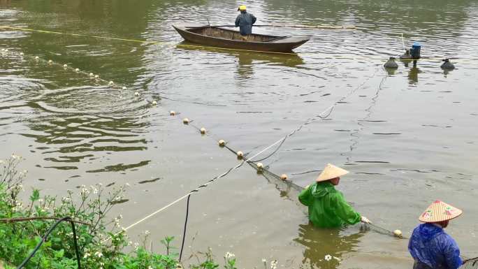 渔民 捕鱼 水产养殖