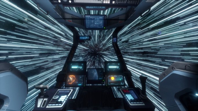 飞船驾驶舱内部探索宇宙未来黑洞星系宇宙飞