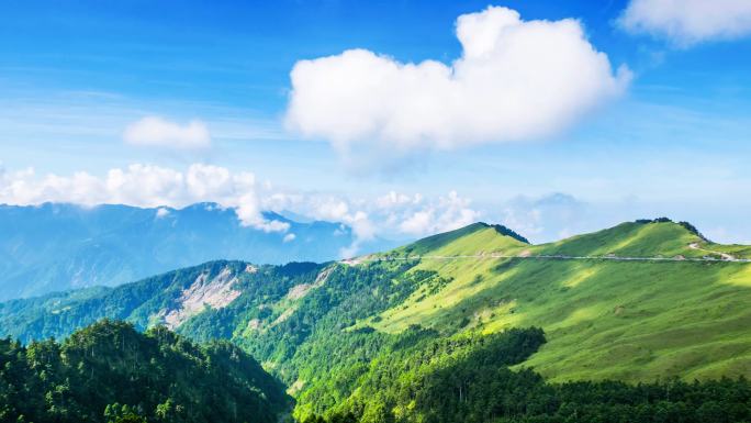 台湾的自然景观蓝天白云云朵云层