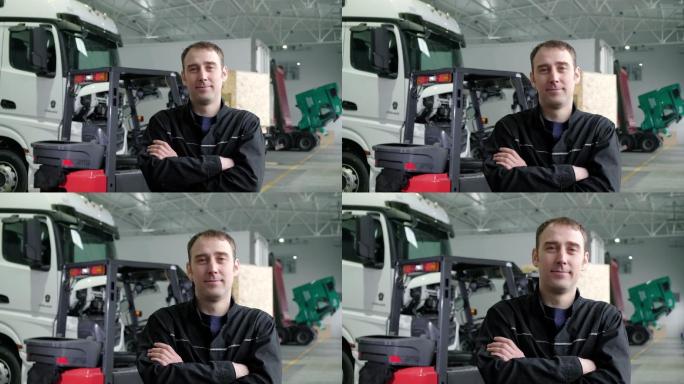 穿着制服的机械工人