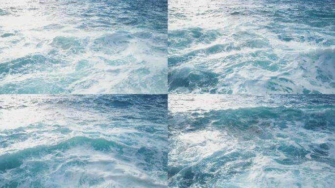 海浪。海面海水起伏翻滚大自然