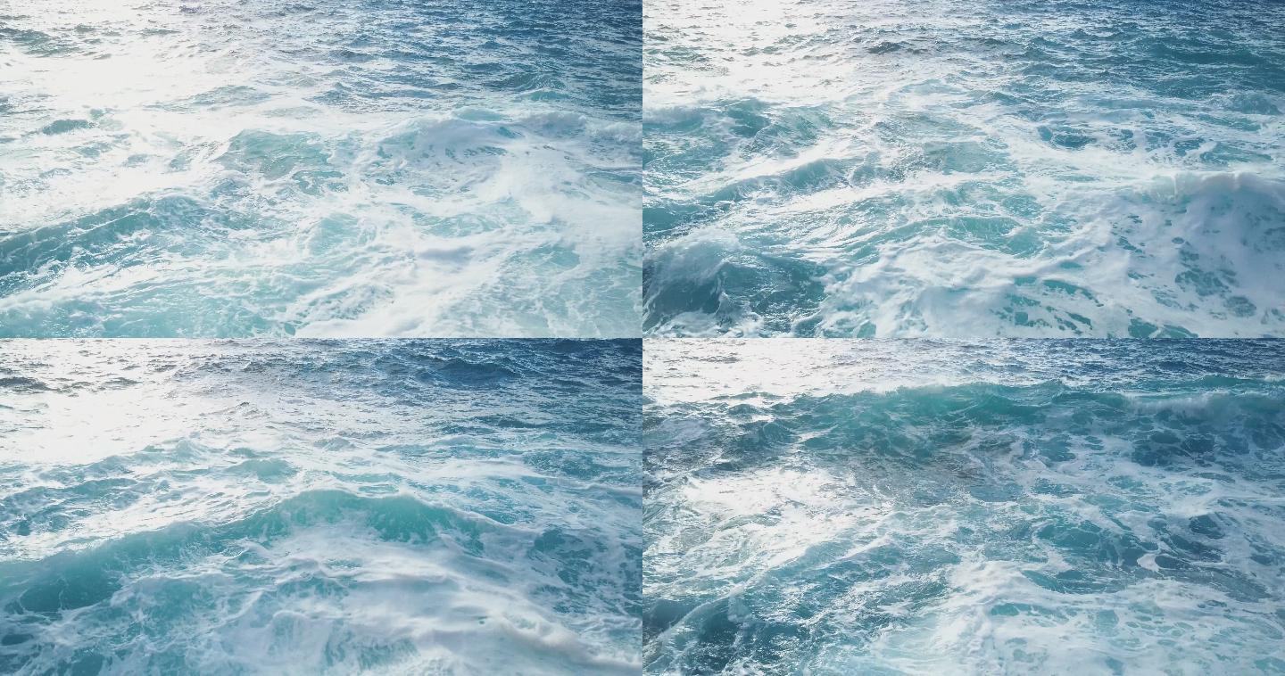 海浪。海面海水起伏翻滚大自然