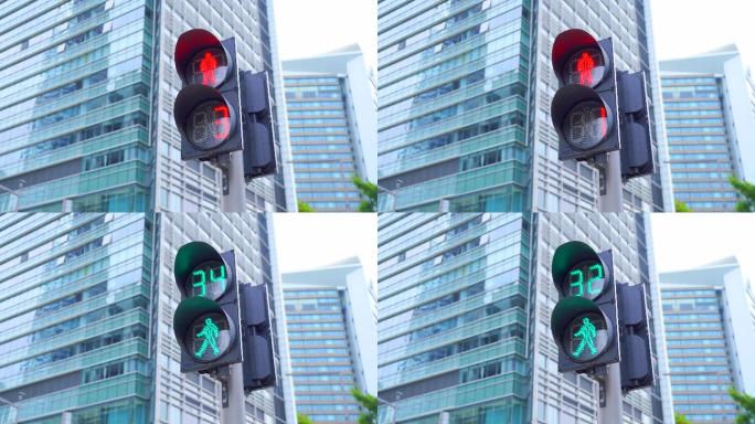4k 街头 红绿灯