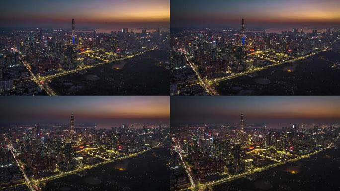 【正版4K素材】深圳市民中心CBD夜景