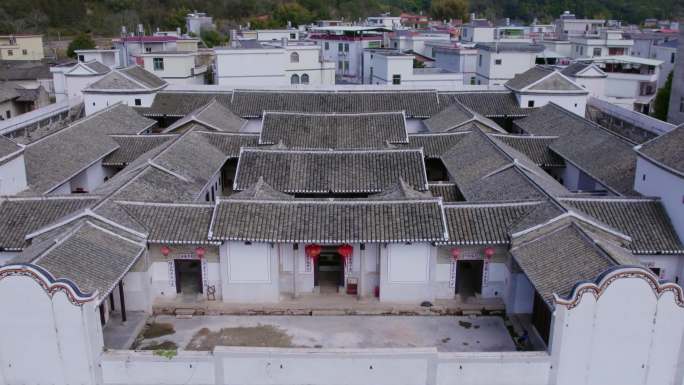 4K航拍广东古村古建筑