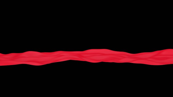 红绸带飘动-带通道无限循环