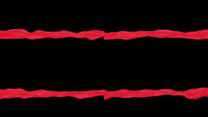 红绸带飘动-带通道无限循环