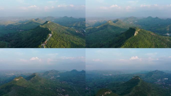 4K正版航拍山东蒙阴县岱崮地貌旅游区风景