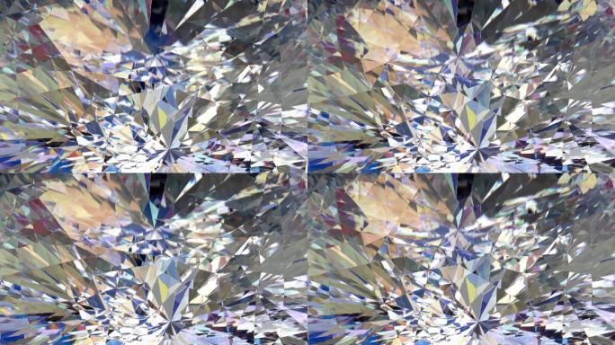 钻石的特写镜头血钻切割艺术人工水晶