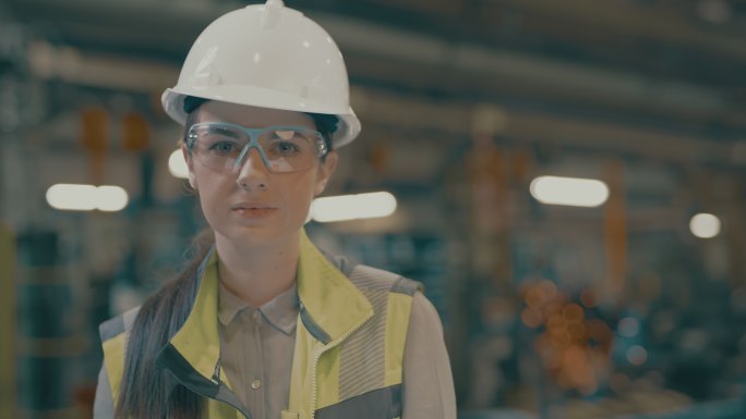 女工程师生产设备自动化工厂制造