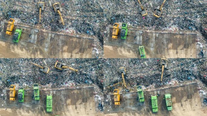 废物回收概念、全球污染、鸟瞰图