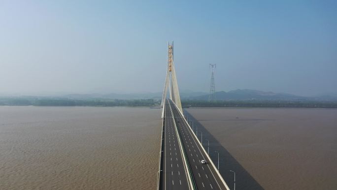 池州长江大桥航拍
