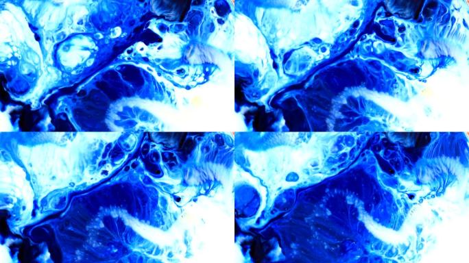 蓝色颜色混合抽象意境概念唯美光影色彩艺术