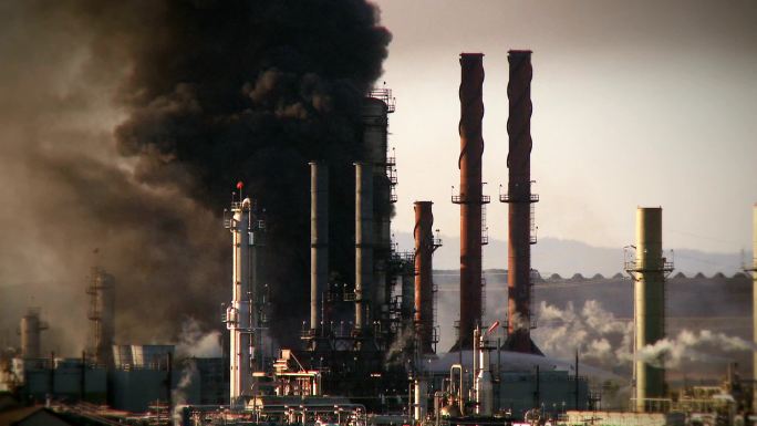 炼油厂火灾国外外国化工厂重工业