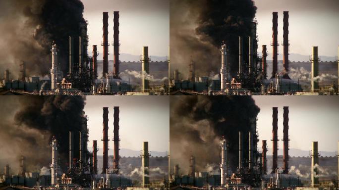 炼油厂火灾国外外国化工厂重工业