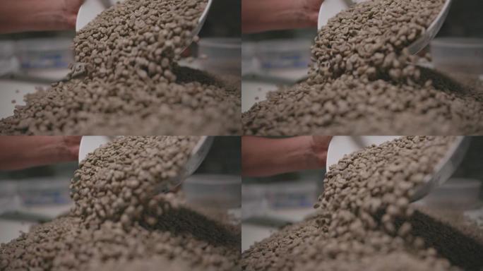 咖啡豆升格拍摄咖啡豆咖啡饮料广告素材纯手