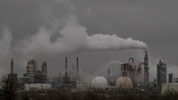 炼油厂延时石化企业烟囱排放全球变暖
